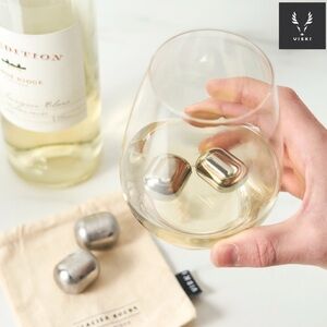 Viski Glacier Rocks Stainless Steel Wine Globes